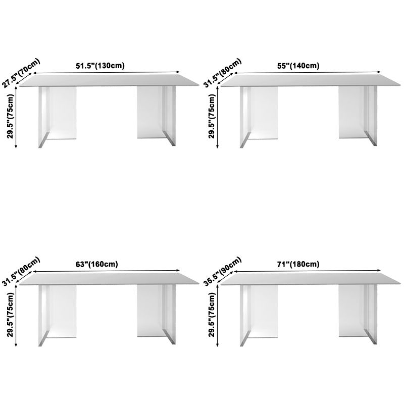 Glass Rectangle Dining Table Clear Glass Table for Dining Room and Kitchen Clearhalo ' dining_table' 'Dining Tables & Seating' 'Dining Tables' 'furn' 'furn_dining_table' 'Furniture' 'furniture_dining_table' 'Kitchen & Dining Furniture' 'kitchen&dining_furn' 'kitchen' 'kitchen_dining_table' 1200x1200_b13222aa-a40e-40ef-afd5-e1e303b58010