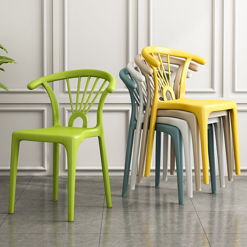 Modern Indoor-Outdoor Plastic Chair Patio Armless Wishbone Single Chair Clearhalo ' kitchen&dining_furn' 'Dining Chairs' 'Dining Tables & Seating' 'dining_chair' 'furn' 'furn_dining_chair' 'Furniture' 'furniture_dining_chair' 'Kitchen & Dining Furniture' 'kitchen' 1200x1200_b1323205-e064-48bf-b518-def0a86a550e