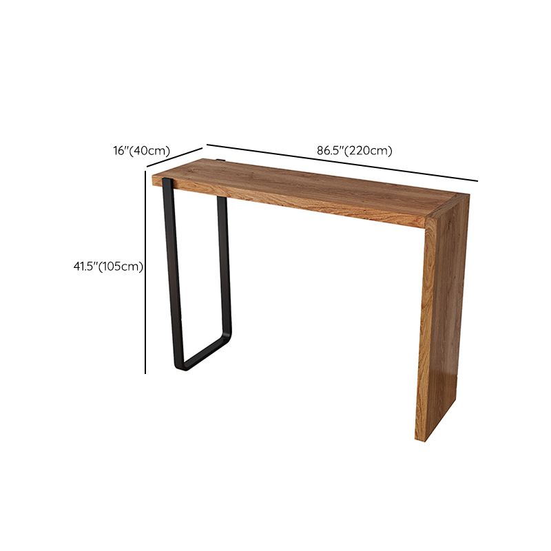 Indoor Contemporary Bar Dining Table Rectangle Shape Pine Wood Bar Table Clearhalo 'Bar Furniture' 'Bar Tables' 'bar_tables' 'furn' 'furn_bar_tables' 'Furniture' 'Kitchen & Dining Furniture' 1200x1200_b13424e8-b9bc-4585-a487-4ac2fea7073c