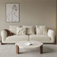 Stationary Sofa Apartment Square Arm Loveseat for Living Room