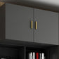 Schwarzer Kleiderschrank aus Holz mit Soft-Close-Schublade für Zuhause