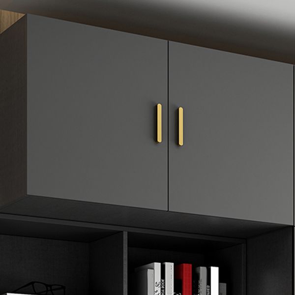Schwarzer Kleiderschrank aus Holz mit Soft-Close-Schublade für Zuhause