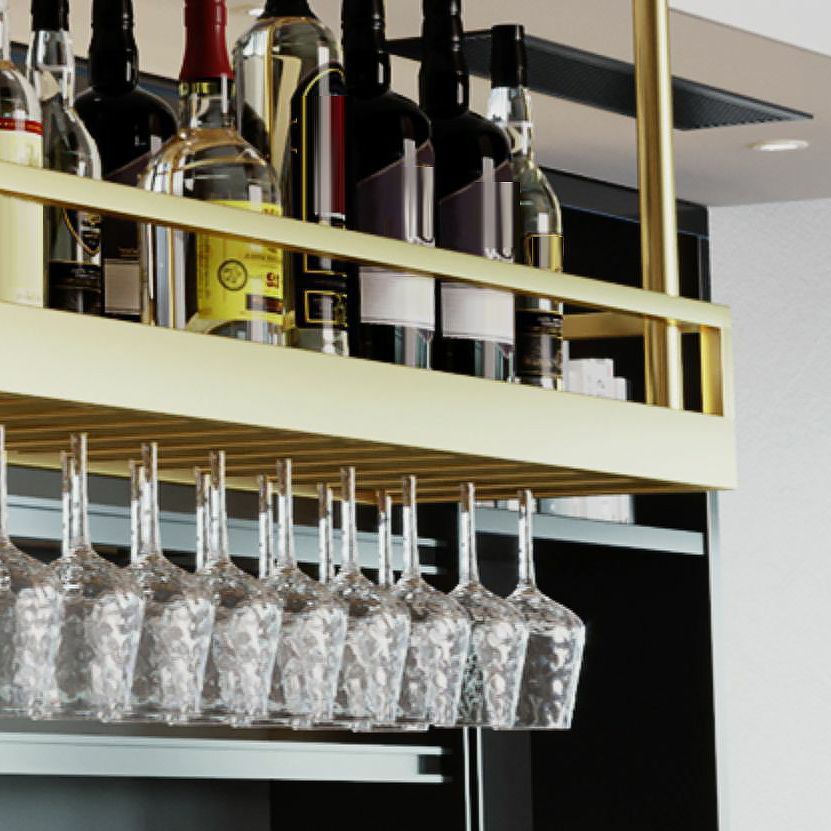 Metaalhangende wijnhouder Rack Modern Wine Rack Kit -39.4 "L x 13,8" W x 5,9 "H H