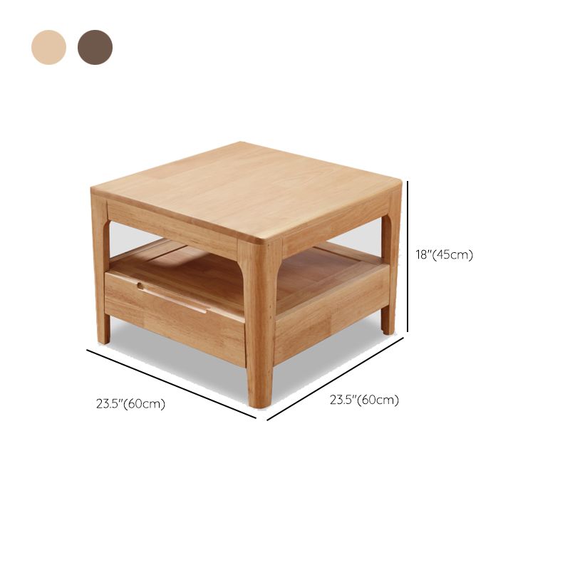 Moderne 23,62 "Wide End Table Sqaure 4 Beins Beizertisch mit 1 Schublade