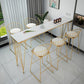 Glam Style Faux Marble Bar Counter Table Rectangle Bar Counter Table Clearhalo 'Bar Furniture' 'Bar Tables' 'bar_tables' 'furn' 'furn_bar_tables' 'Furniture' 'Kitchen & Dining Furniture' 1200x1200_b13bc40d-1705-48f8-ab02-fa35948a5f8f