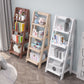 4 estanterías de estantería de escalera de madera moderna 55.1 "H x 14.2" W