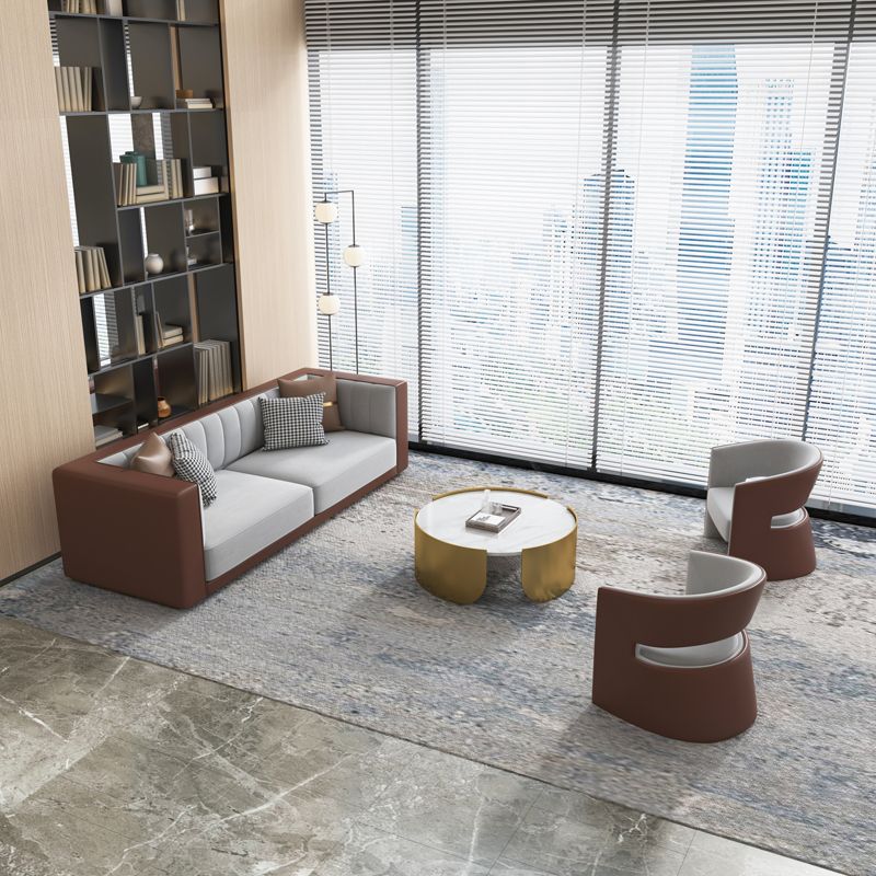 Moderne stijl armstoel faux lederen Parsons stoelen voor eetkamer