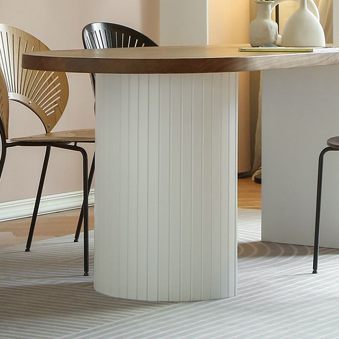 Modern Dining Oval Table Dining Wooden Table for Restaurant with Wood Legs Clearhalo 'Dining Tables & Seating' 'Dining Tables' 'dining_table' 'furn' 'furn_dining_table' 'Furniture' 'furniture_dining_table' 'Kitchen & Dining Furniture' 1200x1200_b13e5afd-2bf5-41bd-bbd9-1099e872c30c