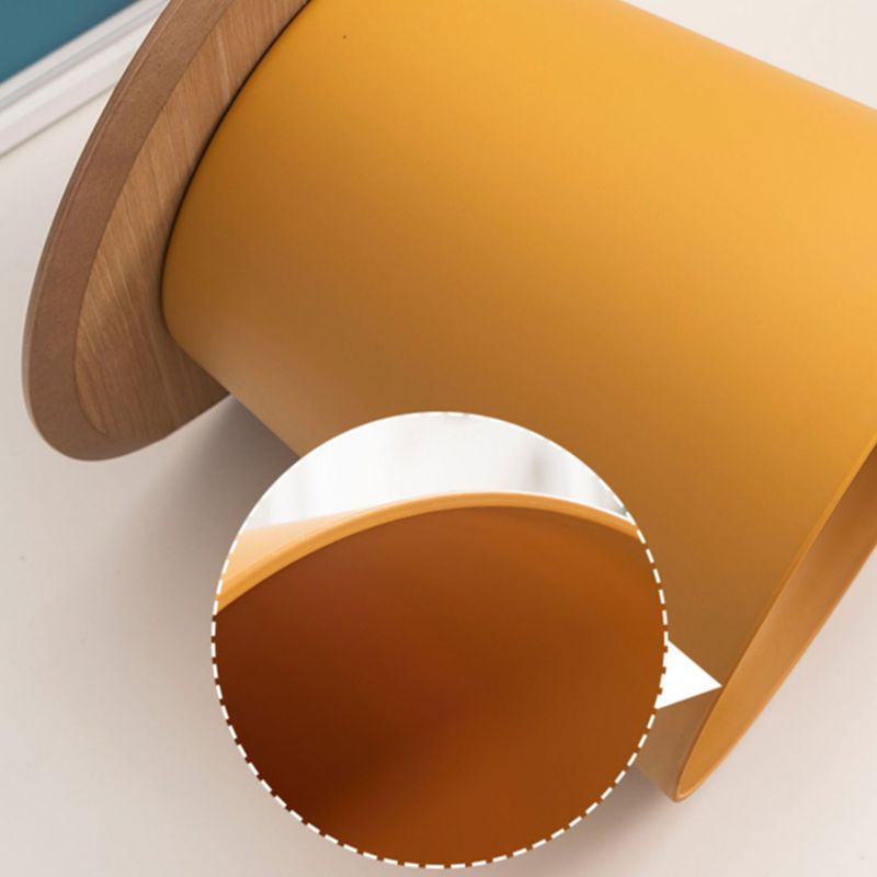 Tavolino moderno rotondo acrilico/legno con tavolino da caffè a base di un piede