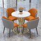 Simple Style Home Sintered Stone Dining Table Round Shape Table with Metallic Pedestal Base Clearhalo ' dining_table' 'Dining Tables & Seating' 'Dining Tables' 'furn' 'furn_dining_table' 'Furniture' 'furniture_dining_table' 'Kitchen & Dining Furniture' 'kitchen&dining_furn' 'kitchen' 'kitchen_dining_table' 1200x1200_b140a496-95ba-4c3e-baa6-f960ba28c93a