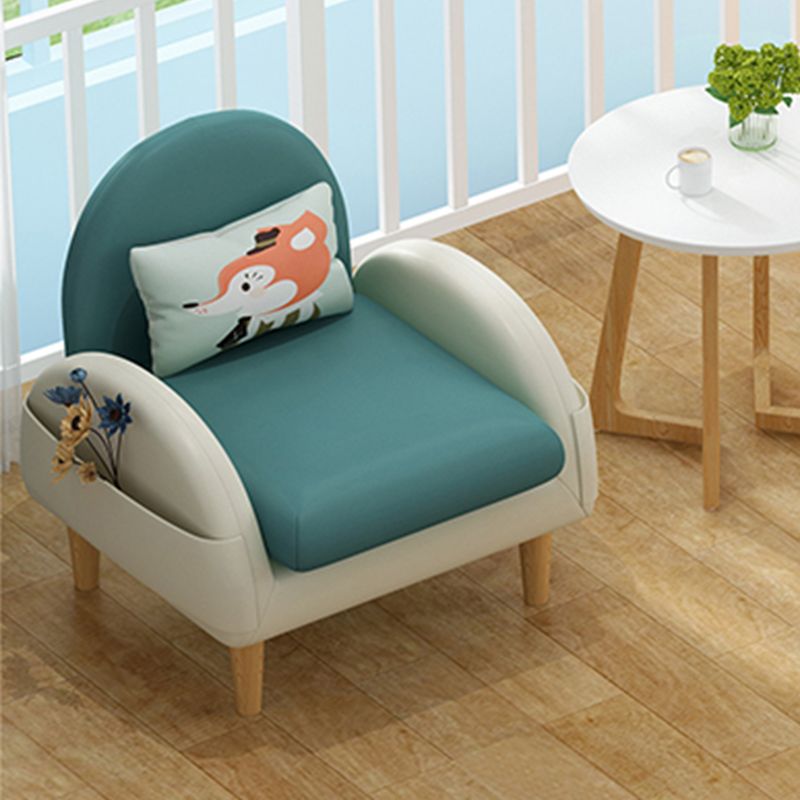 25,6 "L x 23,62" W x 29,53 "H fauteuil de dos moulant moderne en cuir serré