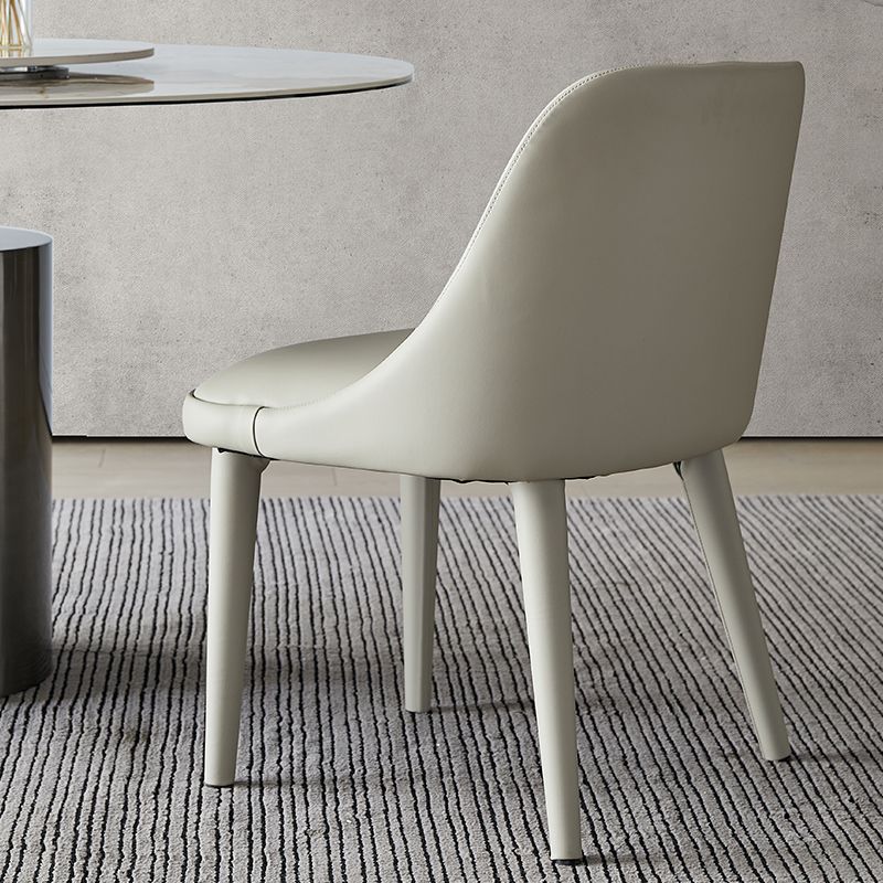 Moderner Armstuhl Kunstleder fester Rückenfutterraumstuhl für Zuhause