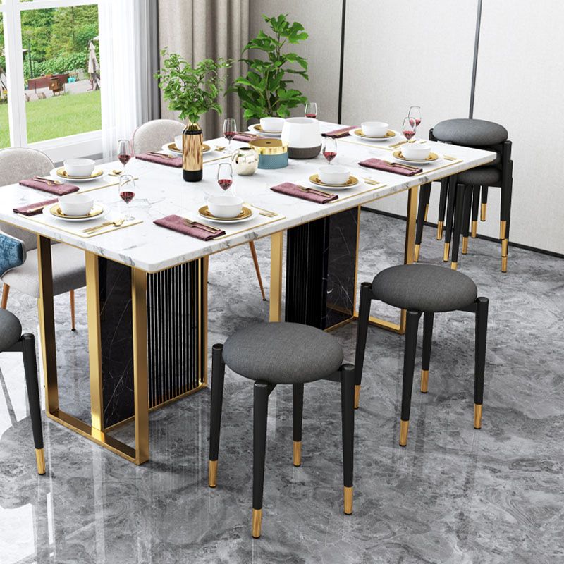 Luxury Ottoman Velvet Tear Resistant Metal Legs Solid Color Round Ottoman Clearhalo 'furn' 'furn_ottomans_poufs' 'Furniture' 'Living Room Furniture' 'Ottomans & Poufs' 'ottomans_poufs' 1200x1200_b142a144-2ab1-4812-b438-2186a6862f45