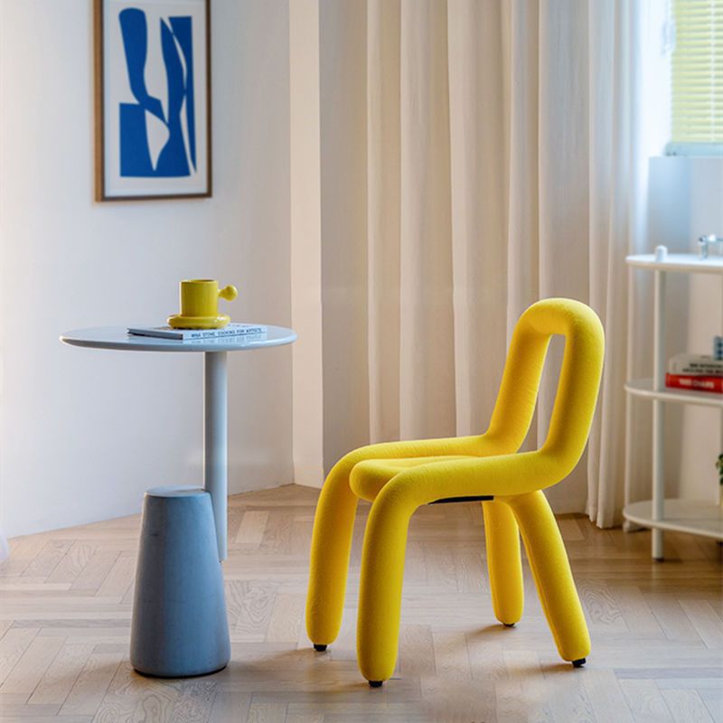 Home Stoffen eetkamerstoelen Designerstijl armloze stoel met open rug
