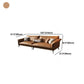 Orange Sponge Padded Leather Sofa with Pillow Back and Flared Armrest Sectional Clearhalo 'furn' 'furn_sectionals' 'Furniture' 'furniture_sectionals' 'Living Room Furniture' 'Sectionals' 1200x1200_b1462a82-0ac5-439b-9ca1-81de6947d9fd
