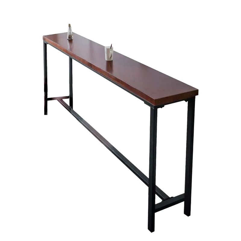 Industrial Style Solid Wood Bar Table Rectangle Bar Height Bar Dining Table Clearhalo 'Bar Furniture' 'Bar Tables' 'bar_tables' 'furn' 'furn_bar_tables' 'Furniture' 'Kitchen & Dining Furniture' 1200x1200_b146a5ed-2e4e-41e1-aa73-af19b54e032c