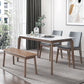 Sintered Stone White Tone Table Mid-Century Modern 4 Legs Table for Dining Room Clearhalo ' dining_table' 'Dining Tables & Seating' 'Dining Tables' 'furn' 'furn_dining_table' 'Furniture' 'furniture_dining_table' 'Kitchen & Dining Furniture' 'kitchen&dining_furn' 'kitchen' 'kitchen_dining_table' 1200x1200_b149e96a-05d3-4493-80ad-5ca2aa483b22