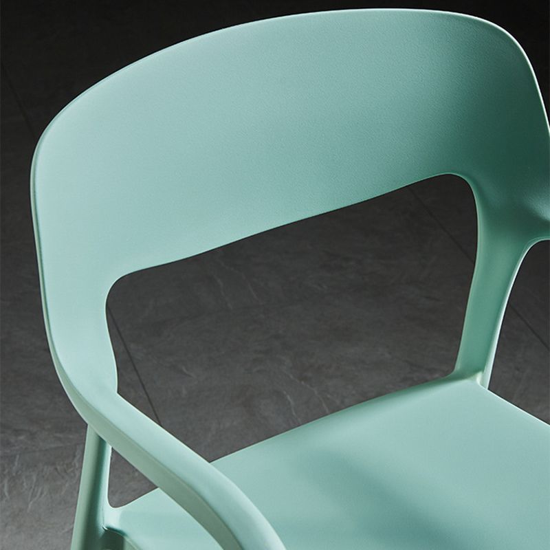 Open Back Dining Side Chair Dining Room Home Plastic Arm Chair Clearhalo 'Dining Chairs' 'Dining Tables & Seating' 'dining_chair' 'furn' 'furn_dining_chair' 'Furniture' 'Kitchen & Dining Furniture' 1200x1200_b14d681c-401b-4836-9ca3-a57501bb174a