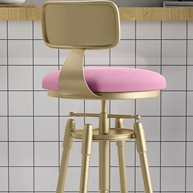 Nordic Style Metal Bar-stool Round Counter Bar Stool for Kitchen Clearhalo 'Bar Furniture' 'Bar Stools' 'bar_stools' 'furn' 'furn_bar_stools' 'Furniture' 'Kitchen & Dining Furniture' 1200x1200_b14fee40-8b8a-45d6-8954-f1c2fe13d366
