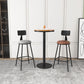 Industrial Armless Backrest Counter Stool Iron Dining Room Bar Stool with Seat and Pedal
