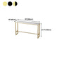 Glam Rectangle Stone Bistro Table Indoor Iron Bar Dining Table with Trestle Pedestal Clearhalo 'Bar Furniture' 'Bar Tables' 'bar_tables' 'furn' 'furn_bar_tables' 'Furniture' 'furniture_bar_tables' 'Kitchen & Dining Furniture' 1200x1200_b150d00c-dca3-4e65-bd9d-91e213f32a6b