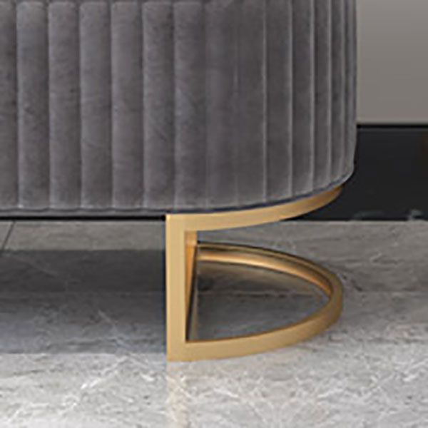 Modern Pouf Ottoman Velvet Upholstered Tear Resistant Round Ottoman with Chair Legs Clearhalo 'furn' 'furn_ottomans_poufs' 'Furniture' 'Living Room Furniture' 'Ottomans & Poufs' 'ottomans_poufs' 1200x1200_b150ee02-cd4f-41e9-b898-6d7671651477