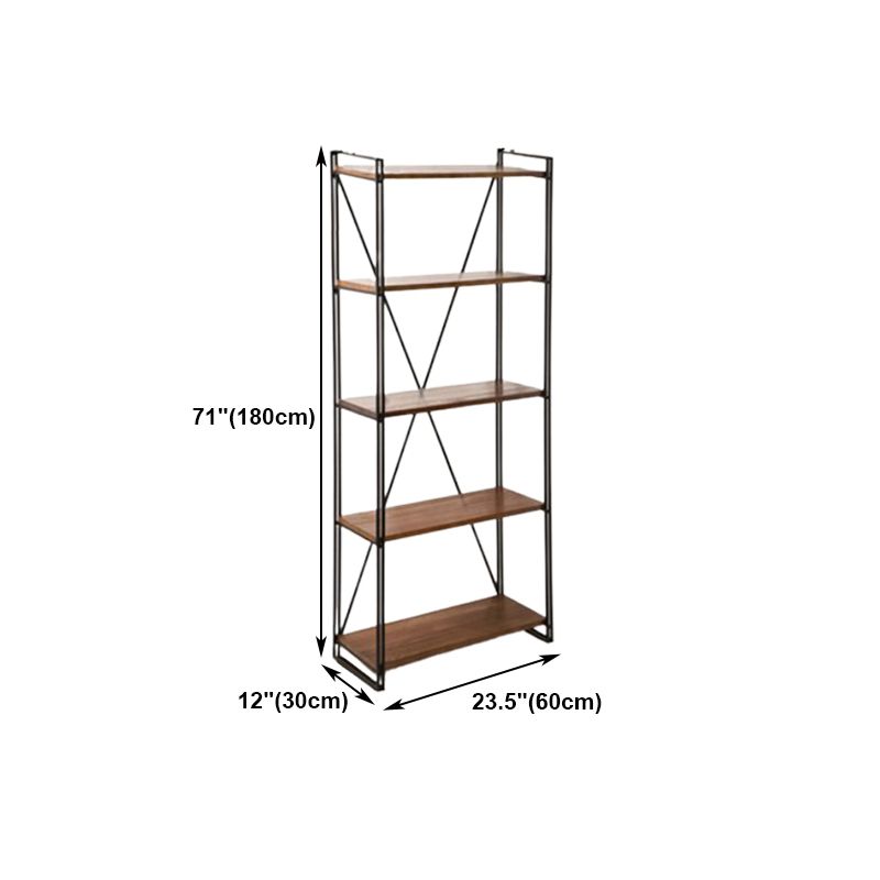 Home Office Etagere Bookshelf Modern Bookcase with Rectangle Shelves