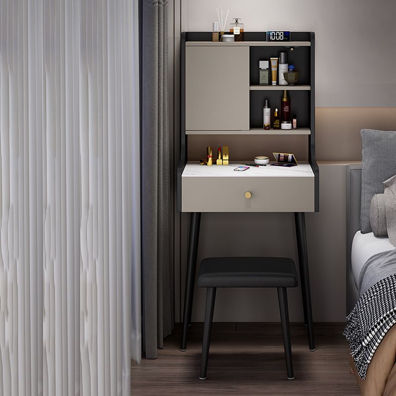 Tavolo da trucco con 1 cassetto e specchio da 17,12 "tavoli da vanità