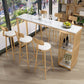 Set tavolo da bar moderno Set da bar rettangolare in finto marmo da 1/2/3/5/7 pezzi per interni