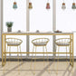 Tavolo moderno da bar alto Tavolo da pub fisso con piano in pietra bianca per patio