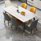 Industrial Style Home Sintered Stone Dining Table Rectangle Table with 4 Legs Carbon Steel Base Clearhalo ' dining_table' 'Dining Tables & Seating' 'Dining Tables' 'furn' 'furn_dining_table' 'Furniture' 'furniture_dining_table' 'Kitchen & Dining Furniture' 'kitchen&dining_furn' 'kitchen' 'kitchen_dining_table' 1200x1200_b152f691-7ca5-40e0-a351-c7467a51590b