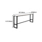 Industrial Black Iron Bar Table White Faux Marble Rectangle Top 41.3"H Bistro Table Clearhalo 'Bar Furniture' 'Bar Tables' 'bar_tables' 'furn' 'furn_bar_tables' 'Furniture' 'furniture_bar_tables' 'Kitchen & Dining Furniture' 1200x1200_b1534324-e0e5-4f08-af42-2ee972113023