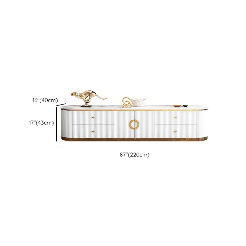 Contemporary TV Media Console Stone TV Console with 4 Drawers Clearhalo 'furn' 'furn_tv_stands_entertainment_centers' 'Furniture' 'Living Room Furniture' 'TV Stands & Entertainment Centers' 'TV Stands & Media Storage Furniture' 'tv_stands_entertainment_centers' 1200x1200_b1539469-52b5-4a82-9bb1-f9e408894b43