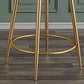 Nordic Low Back Bar Stool Round Counter Bar Stool with Metal Legs Clearhalo 'Bar Furniture' 'Bar Stools' 'bar_stools' 'furn' 'furn_bar_stools' 'Furniture' 'furniture_bar_stools' 'Kitchen & Dining Furniture' 1200x1200_b153dce6-7301-4ac3-ba8e-efc04010c3af