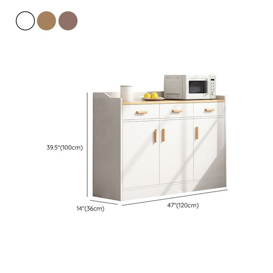 Scheda laterale in legno Sideboard in stile moderno con armadi e cassetti