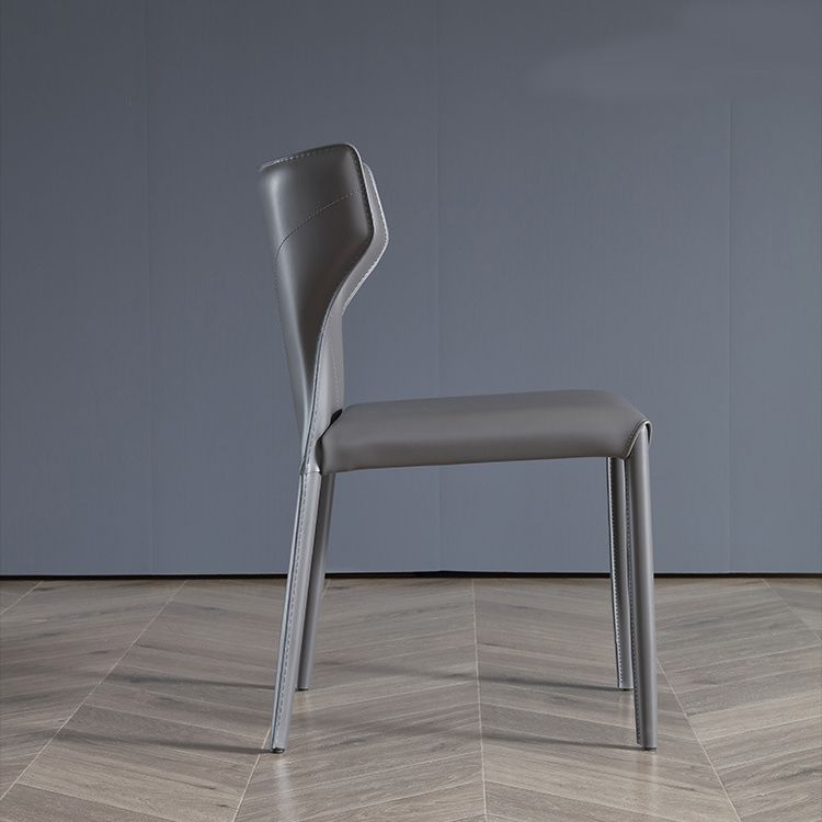 Esszimmer gepolsterter Stuhl Home Faux Leder Wingback Essstuhl