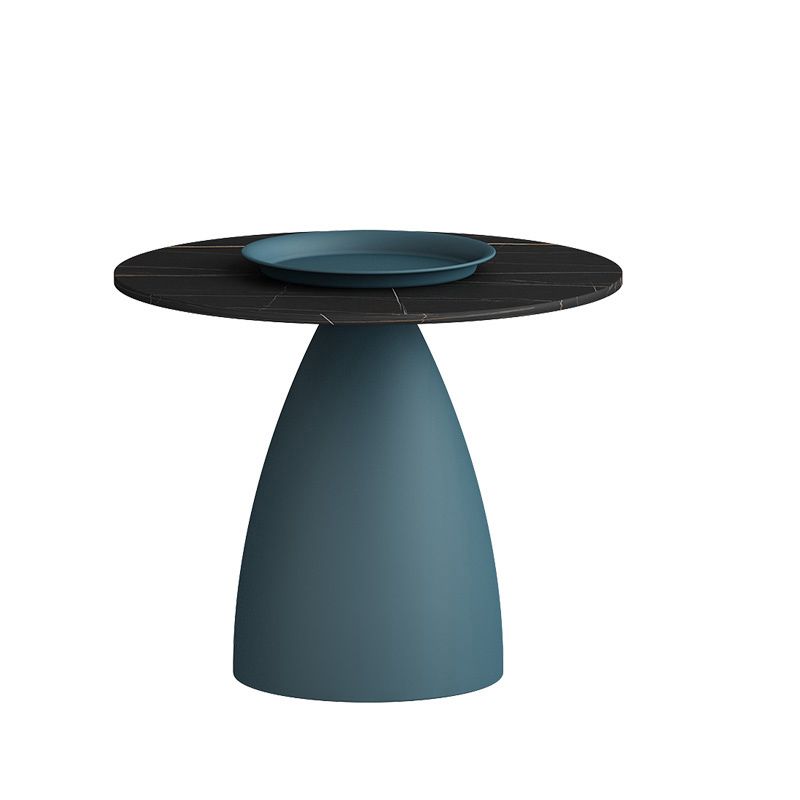 Modern Slate Pedestal Coffee Table Round Cocktail Table in Black/White Clearhalo 'Coffee & Accent Tables' 'Coffee Tables' 'coffee_tables' 'furn' 'furn_coffee_tables' 'Furniture' 'Living Room Furniture' 1200x1200_b155b656-663e-418c-8c78-d9a73bc33c50