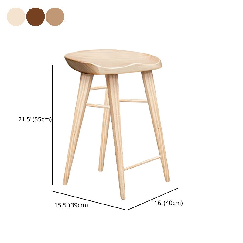 Modern Style Solid Wood Bar Stool with Footrest Living Room Bar Stool Clearhalo 'Bar Furniture' 'Bar Stools' 'bar_stools' 'furn' 'furn_bar_stools' 'furniture_bar_stools' 'Kitchen & Dining Furniture' 'kitchen&dining_furn' 'kitchen' 'kitchen_furn' Furniture' 1200x1200_b1569005-a2e3-4293-8ff4-5dda6c97b084