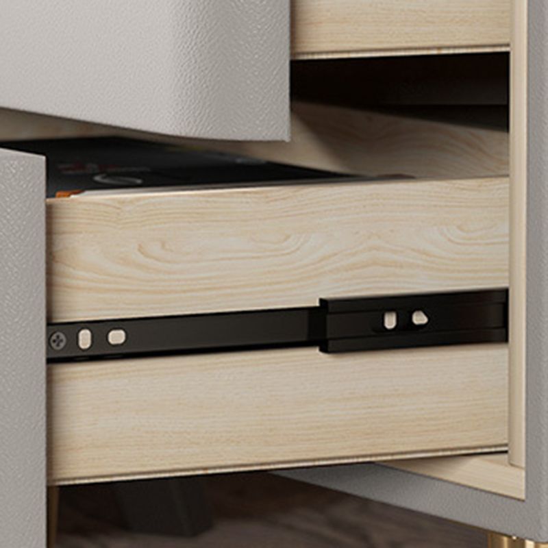 2 cajones Mesa nocturna Mesa de acento moderno .19 "de alto