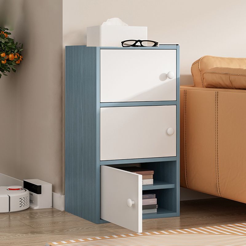 Contemporary Wooden Accent Cabinet Bar Pulls Handle Design Storage Cabinet