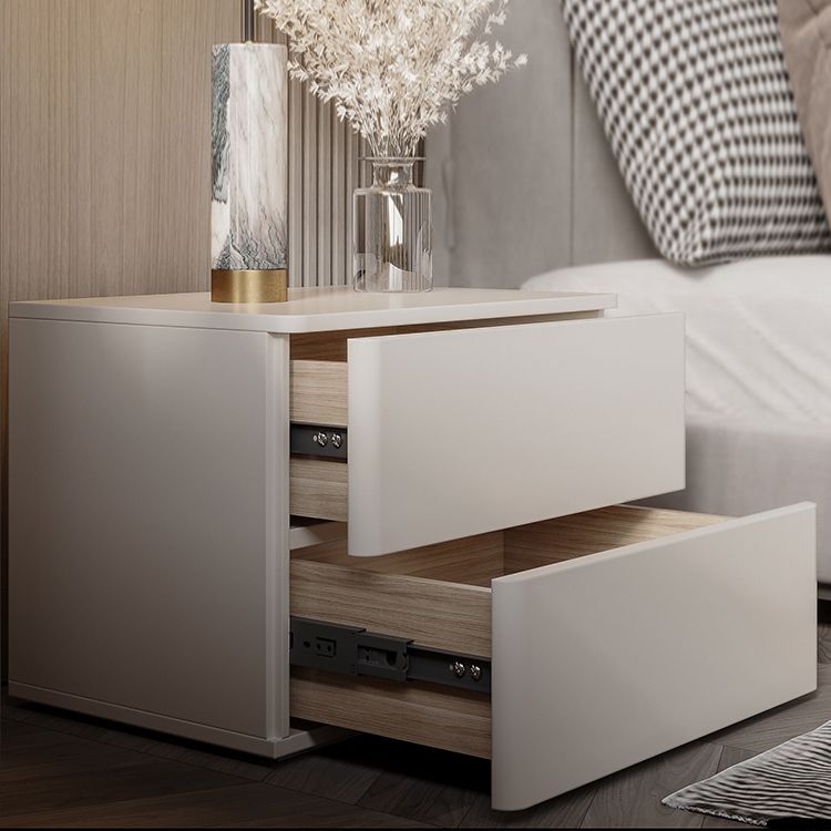 Faux Wood-Nachtkabinett zeitgenössischer Bett Nachttisch mit 2-Schalter