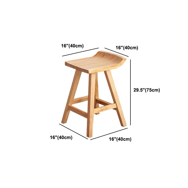 Modern Armless Backless Counter Stool Wood Cashier Bar Stool with Seat and Pedal Clearhalo 'Bar Furniture' 'Bar Stools' 'bar_stools' 'furn' 'furn_bar_stools' 'Furniture' 'Kitchen & Dining Furniture' 1200x1200_b15afceb-1346-462d-9ec1-49b7d53d36e1