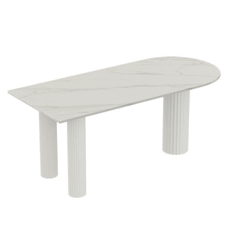 Metal Modern Free Form Table Sintered Stone Table with 3 Legs Clearhalo ' dining_table' 'Dining Tables & Seating' 'Dining Tables' 'furn' 'furn_dining_table' 'Furniture' 'furniture_dining_table' 'Kitchen & Dining Furniture' 'kitchen&dining_furn' 'kitchen' 'kitchen_dining_table' 1200x1200_b15f425f-6a62-4973-8fbd-52b2a5b9126a