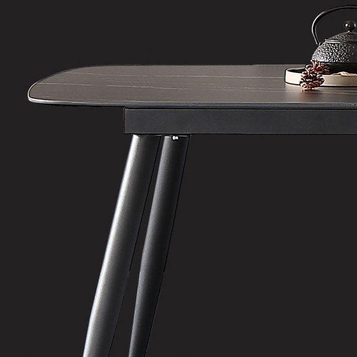 Modern Rectangle Dining Table Sintered Stone Dining Table with 4 Black Legs for Home Kitchen Dinner Clearhalo ' dining_table' 'Dining Tables & Seating' 'Dining Tables' 'furn' 'furn_dining_table' 'Furniture' 'furniture_dining_table' 'Kitchen & Dining Furniture' 'kitchen&dining_furn' 'kitchen' 'kitchen_dining_table' 1200x1200_b1601b3d-a799-4d50-a782-0d7146222c2a