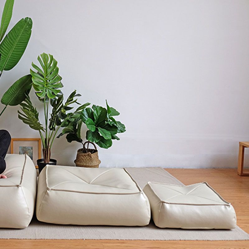 Modern Pouf Ottoman PU Leather Upholstered Solid Color Tear Resistant Square Ottoman Clearhalo 'furn' 'furn_ottomans_poufs' 'Furniture' 'Living Room Furniture' 'Ottomans & Poufs' 'ottomans_poufs' 1200x1200_b1604482-fb7f-4d69-b0da-337f7282c541