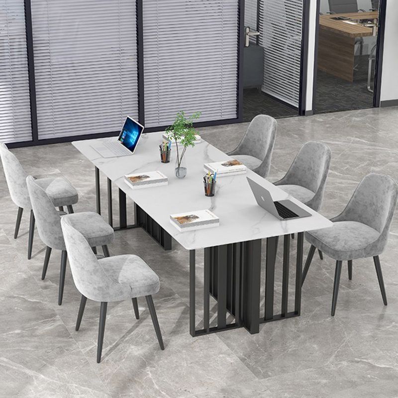 Scrivania rettangolare in pietra industriale 29,53 "Distanta da ufficio alta