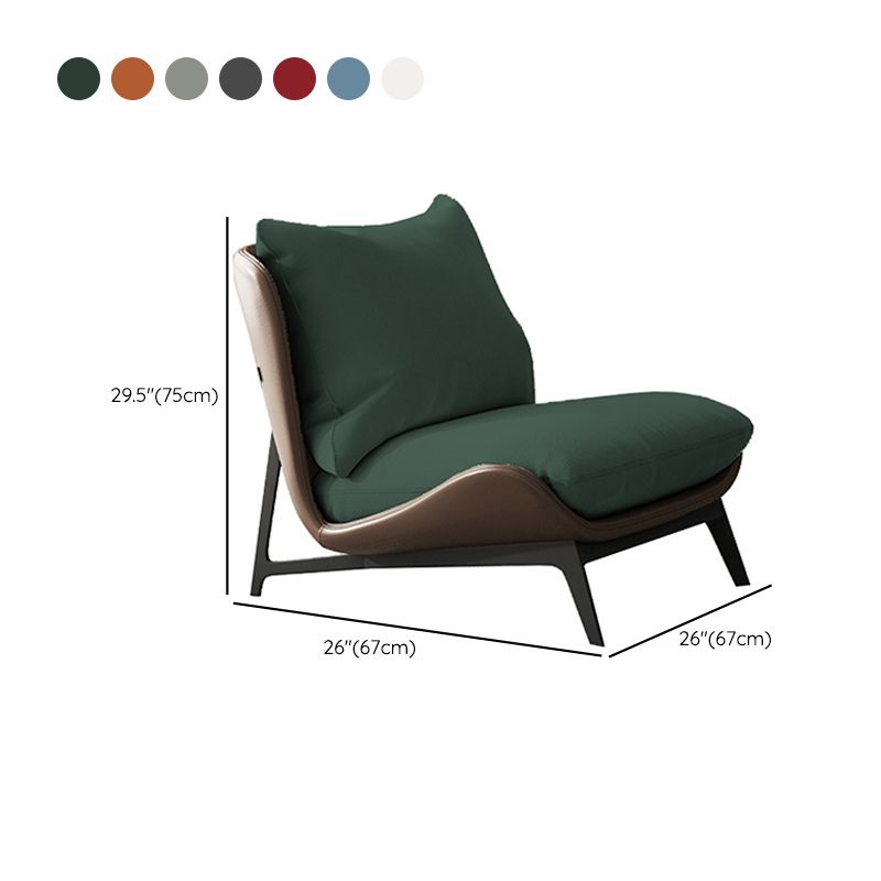 Fixed Back Pillow Lounge Chair Fabric Seat Chair with Black Legs Clearhalo 'Accent Chairs' 'accent_chairs' 'Chairs & Seating' 'furn' 'furn_accent_chairs' 'Furniture' 'Living Room Furniture' 1200x1200_b1622881-d5ad-4e07-bd42-ee53b8be72b9