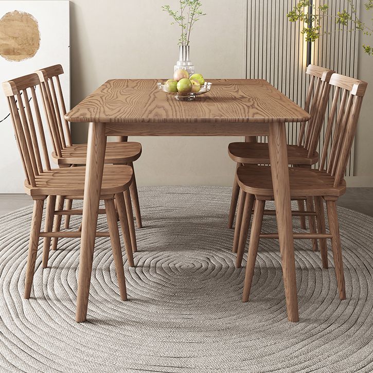 Rectangle Ash Solid Wood Table Modern Dining Table with 4 Legs for Restaurant Clearhalo ' dining_table' 'Dining Tables & Seating' 'Dining Tables' 'furn' 'furn_dining_table' 'Furniture' 'furniture_dining_table' 'Kitchen & Dining Furniture' 'kitchen&dining_furn' 'kitchen' 'kitchen_dining_table' 1200x1200_b1641df9-0aa2-4ccf-9532-adb9f64c4631