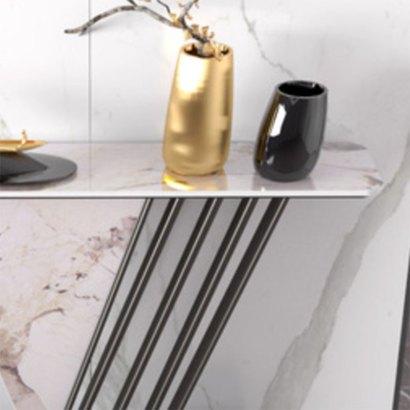 Glam Rectangle Console Sofa Table with Scratch Resistant Top for Hall