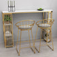 Glam Style Upholstered Barstool Round Bar Height Stool with Gold Frame Clearhalo 'Bar Furniture' 'Bar Stools' 'bar_stools' 'furn' 'furn_bar_stools' 'Furniture' 'Kitchen & Dining Furniture' 1200x1200_b166705d-c400-4047-8b9b-0bb8aa9f39a9
